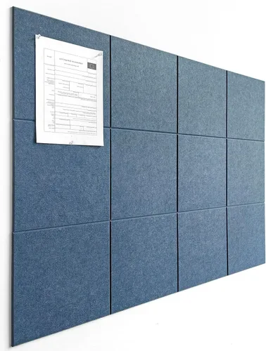 Miniatura 40 de Tabla de corcho alternativa de 24 x 36 pulgadas, paquete de 6 azulejos de pared de fieltro con pestañas adhesivas extraíbles seguras, tableros
