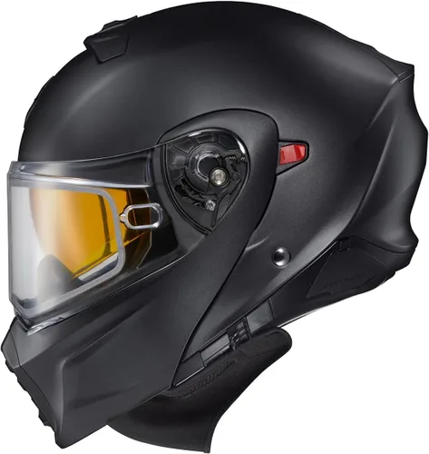 Miniatura 10 de ScorpionEXO GT930 - Casco modular para moto de nieve de aventura en clima frío, escudo de doble panel con caja de respiración y módulo de bolsillos