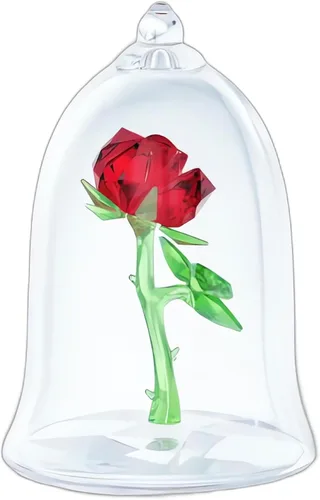 Miniatura 6 de Swarovski Figura coleccionable de cristal de la Bella y la Bestia, rosa encantada La belleza y la bestia