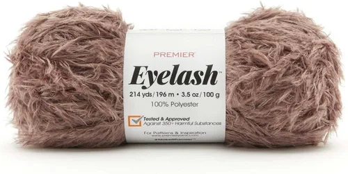 Miniatura 2 de Premier Yarns Hilo de pestañas, hecho de poliéster, hilo voluminoso para ganchillo y tejido, perfecto para juguetes y detalles decorativos, carbón