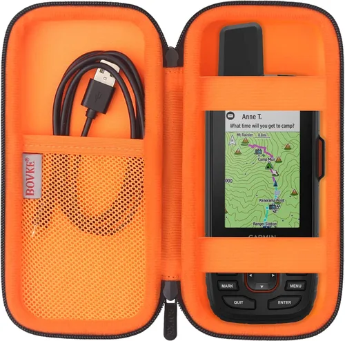 BOVKE Funda de transporte para Garmin GPSMAP 64sx/66i/67/67i/66sr/66s/65s/78sc, Garmin inReach Explorer+ Senderismo GPS portátil y comunicador Negro