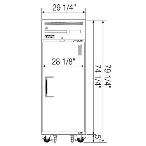 Miniatura 5 de ESR1 29-1/4' Reach-in Refrigerador comercial con puerta sólida, una sección, 23-Cubic pies, de acero inoxidable, NSF