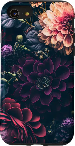 Miniatura 18 de Dahlia Flower Moody Dark Floral Pink and Purple Pattern Case for iPhone 17