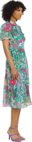 Miniatura 2 de Maggy London Vestido midi de manga corta con estampado floral para mujer
