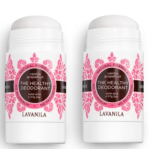 Miniatura 2 de Lavanila Desodorante de vainilla y pomelo para mujer, paquete de 2 (2 onzas cada uno), desodorante sólido sin aluminio natural, fabricado en Estados