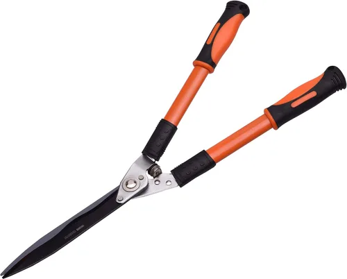 Edward Tools Cortasetos de alta resistencia – Tijeras manuales de setos de jardín de 25 pulgadas con hoja ondulada de acero al carbono para recortar