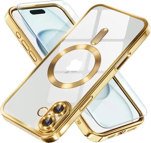 Miniatura 25 de Misea Funda magnética para iPhone 14 compatible con MagSafe [nunca amarillenta] [protección contra caídas de grado militar] protector completo