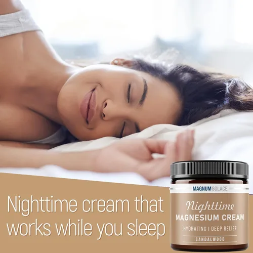 Miniatura 11 de Magnum Solace Loción de magnesio – Crema de magnesio nocturna – Aplicar a los músculos de las piernas, brazos o pecho – Cloruro de magnesio tópico