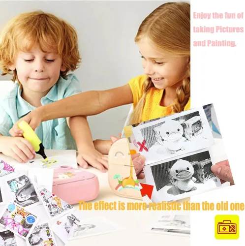 Miniatura 4 de 10 rollos de papel de impresión de repuesto de cámara instantánea para niños, suministros de recuerdos de cámara instantánea, impresora fotográfica
