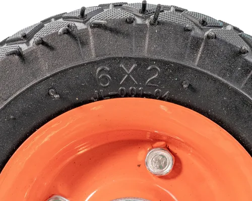Miniatura 7 de AlveyTech Rueda giratoria delantera con horquilla y eje, para kits de Go Kart, neumático antimarcas a prueba de golpes (gris) con placa de montaje