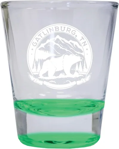 Miniatura 6 de Gatlinburg Tennessee - Vaso de chupito redondo (1.5 onzas), color negro
