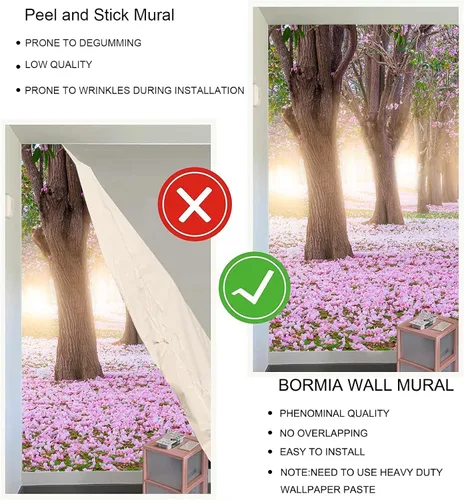 Miniatura 6 de Bormia Road Forest - Papel pintado de pared para dormitorio, tamaño grande, 108 x 75 pulgadas 008