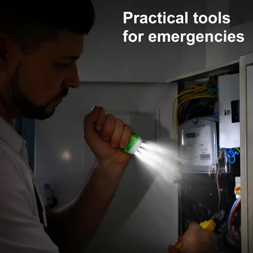 Miniatura 4 de 48 piezas de linterna de manivela sin necesidad de batería, luz de antorcha, luz manual, linterna de presión de 3 LED, luz de antorcha de presión