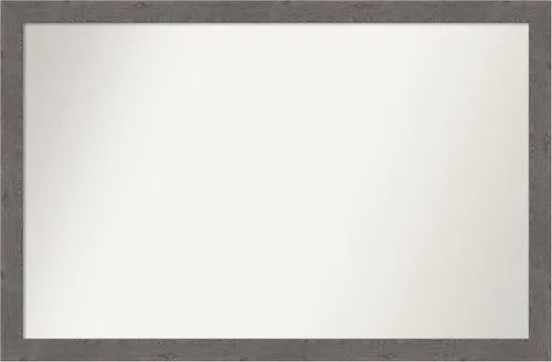 Miniatura 227 de Amanti Art Espejo de baño gris para sobre el fregadero, 31 x 48 pulgadas, espejo de tocador rectangular estrecho de color gris, marco de madera