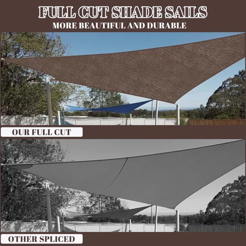 Miniatura 5 de Cool Area Toldo parasol rectangular de 12 x 12 pies SS-065, para exteriores, para patio, terraza, jardín, color marrón