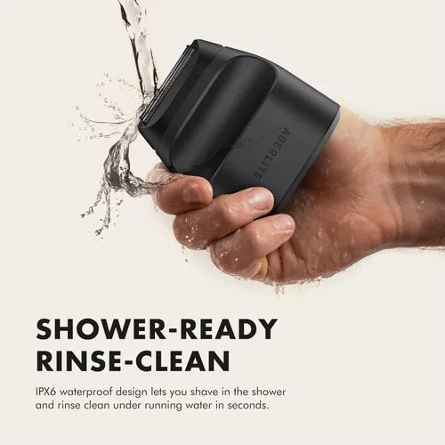 Miniatura 7 de Aberlite Touch 2 - Afeitadora de cabeza de aluminio para hombres calvos, afeitadora de acabado para cabeza y cara calva, láminas ultrafinas de 0.002