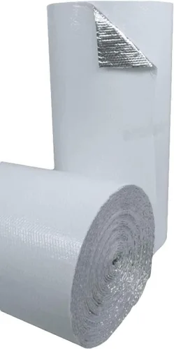 Miniatura 3 de US Energy Products Barrera térmica de aislamiento de papel de aluminio reflectante de burbujas dobles blancas, R8 (1 m x 15 m)