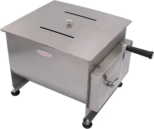 Hakka - Mezclador manual de carne de doble eje (60 lb/30L)
