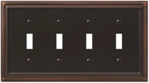 Miniatura 4 de Amerelle 94BW Continental - Placa de pared, 1 en blanco, metal fundido, blanco, 1 paquete
