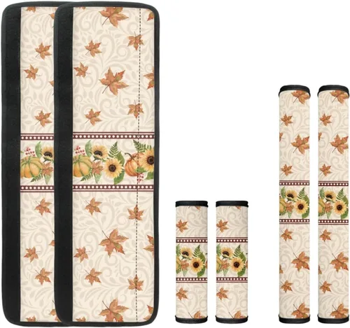 Miniatura 18 de 6 fundas para manija de puerta de refrigerador de Acción de Gracias, cubierta de manija de nevera de otoño, hoja de arce, protector de manija