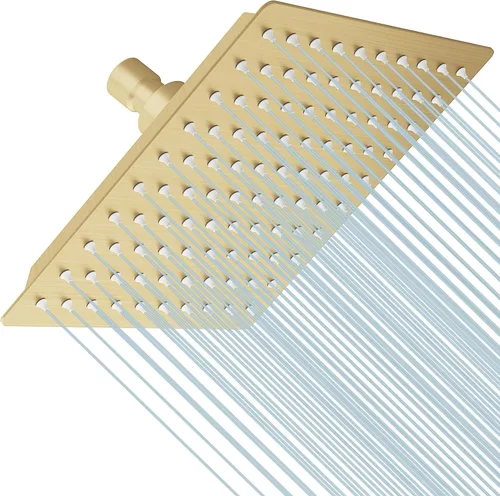 Miniatura 9 de BESy Cabezal de ducha de lluvia de 16 pulgadas, lluvia cuadrada de 16" y cabezal de ducha de baño de acero inoxidable de alta presión, ultra delgado