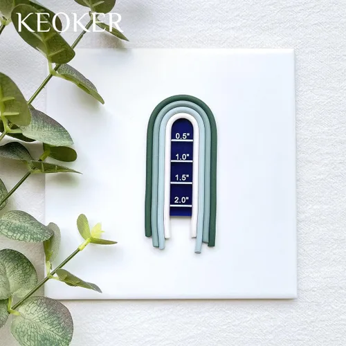 Miniatura 3 de Keoker Juego de guía de arco iris acrílico de arcilla polimérica, aretes de arcilla polimérica, suministros de joyería, 3 tamaños de arete