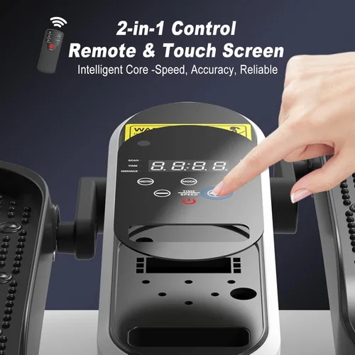 Miniatura 5 de HOTWAVE Máquina de ejercicios elíptica para el hogar con control remoto Blanco