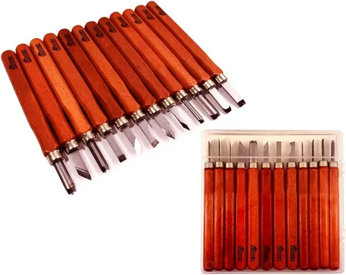 Kit de herramientas de tallado de madera de alta calidad, herramienta duradera de acero inoxidable de alto carbono para niños y adultos, cuchillos