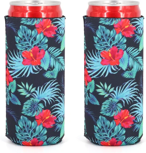 Miniatura 9 de 2 Fundas de neopreno para enfriar latas largas de cerveza, fundas para lata de cerveza plegables, fundas para enfriar latas, adecuadas para bebidas