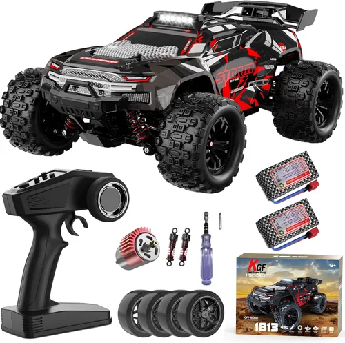 KGF Autos RC todo terreno a escala 1:18 para adultos, auto de control remoto de alta velocidad de 2.4 GHz, 40 KPH, camión monstruo todoterreno 4x4,