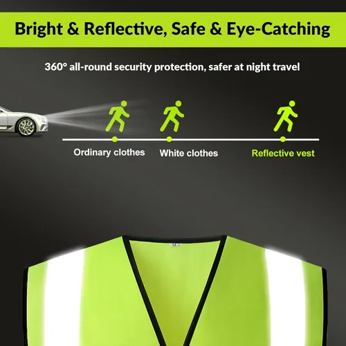 Miniatura 4 de BeautyWill Chaleco de seguridad personalizado con logotipo reflectante de alta visibilidad Clase 2 de alta visibilidad Seguridad Chaleco de trabajo