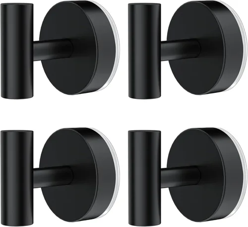 Miniatura 7 de Paquete de 4 ganchos adhesivos dorados para toallas, ganchos autoadhesivos de acero inoxidable para abrigo, gancho para colgar en la pared