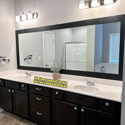 Miniatura 6 de Papel tapiz autoadhesivo de PVC con vetas de madera negra, impermeable y removible, borde decorativo para pared de cocina o baño, 4.2 x 390 pulgadas