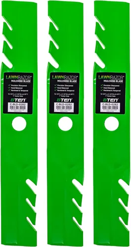 8TEN LawnRazor - Juego de cuchillas para Exmark Lazer Z Serie S Turf Tracer de 48 pulgadas 103-6396 (talada), paquete de 3