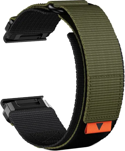 Miniatura 10 de Abanen Correas de reloj de nailon resistentes de ajuste rápido de 0.866 in para Garmin Fenix 8 1.850 in/epix Pro 1.850 in/Fenix 7/6/5, correa