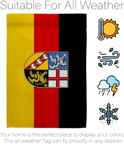 Miniatura 6 de Americana Home & Garden Bandera de jardín de Saarland, Estados de Alemania, territorio de Europa Central, historia antigua, país, área particular