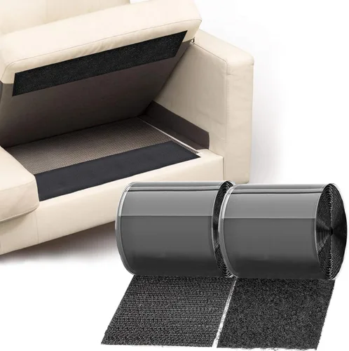 TEUVO 4.3 in x 19.7 ft (19.7 pies) antideslizantes para cojines de sofá, tiras de almohadillas para colchón que evitan que el colchón de la cama y