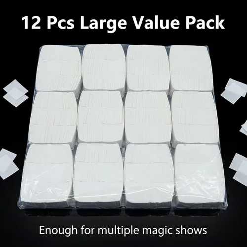 Miniatura 5 de Magic Snow Paper (paquete de 4, blanco) - Escamas instantáneas con efecto de ventisca para espectáculos mágicos y fiestas de Navidad Accesorio