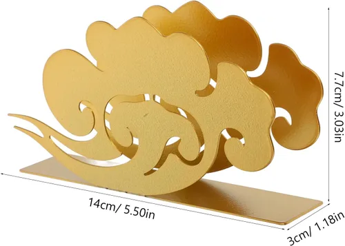 Miniatura 2 de Gold Metal Napkin Holder for Table Iron Napkin Storage Rack for Kitchen Restaurant Bar and Home Use
