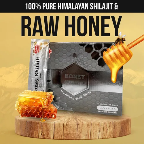 Miniatura 5 de Ashraf Naturals Honey Shilajit - Miel prémium mejora tu energía natural Shilajit mezcla con extractos de hierbas y soporte de vitalidad, 15 sobres x