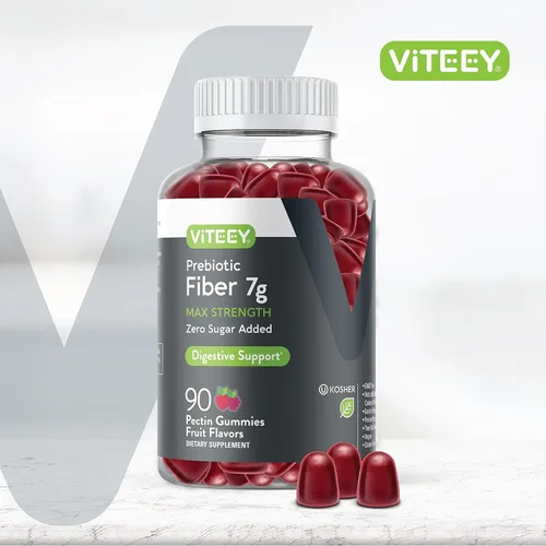 Miniatura 2 de Viteey Gomitas de fibra prebiótica para adultos, 0.27 oz - Gomitas de suplemento de fibra soluble digestiva y salud intestinal - Cero azúcar
