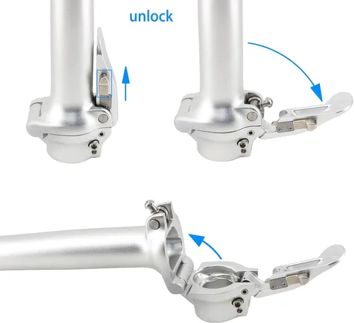 Miniatura 2 de Vástago retráctil de aluminio plegable para bicicleta plegable, E-Bike plegable