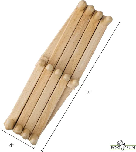Miniatura 5 de Fox Run Estante de pared extensible de madera de haya para tazas de café