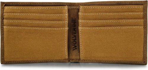 Miniatura 62 de WOLVERINE Billetera plegable de lona/cuero para hombre