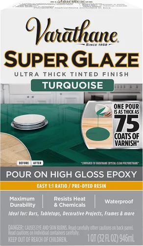 Miniatura 10 de Parks Super Glaze de RustOleum, acabado epoxi super brilloso y duradero, transparente, 241352, 32 onzas líquidas , 241352