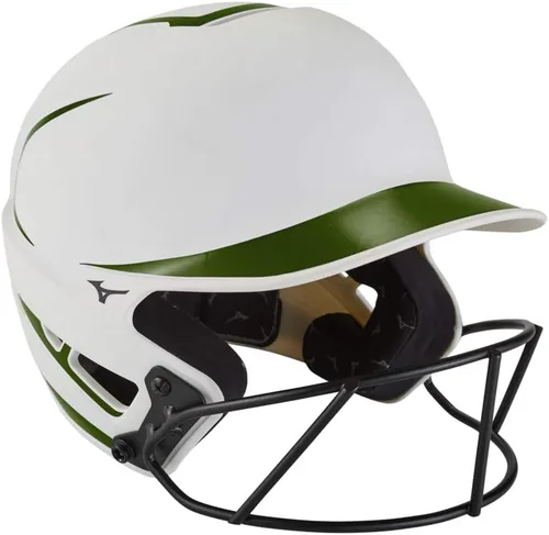 Miniatura 8 de Mizuno Casco de bateo de sóftbol F6 Fastpitch para adultos con máscara