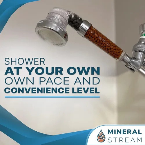 Miniatura 4 de Cabezal de ducha filtrado con mango de MineralStream, cabezal de ducha de alta presión con manguera y cuentas de filtro para agua dura con ajustes