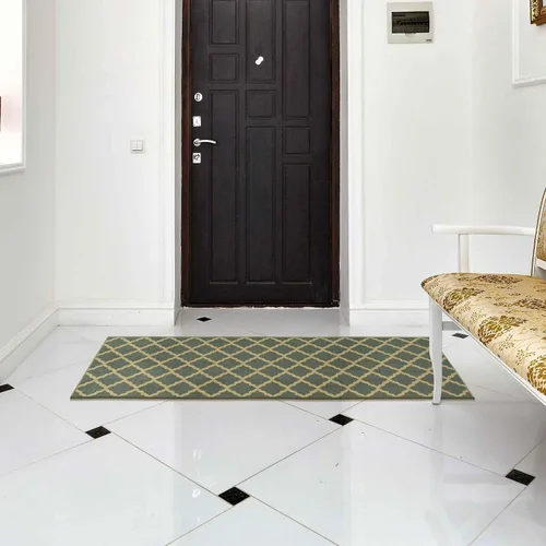 Miniatura 5 de Ottomanson Glamour Collection - Alfombra para cocina, baño y pasillo, antideslizante, diseño de enrejado marroquí contemporáneo