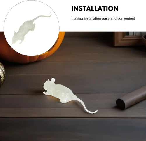 Miniatura 3 de 20Pcs Luminous Fake Mouse Halloween Prank Props Creepy Simulated Mice for Haunted House Party Decorations and Scary Trick Accessories