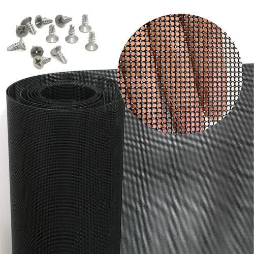 Miniatura 8 de Malla de acero inoxidable 304 recubierta de PVC, paquete de 2 mallas de alambre tejido acero malla de alambre tejido para ventilación, jaula, malla